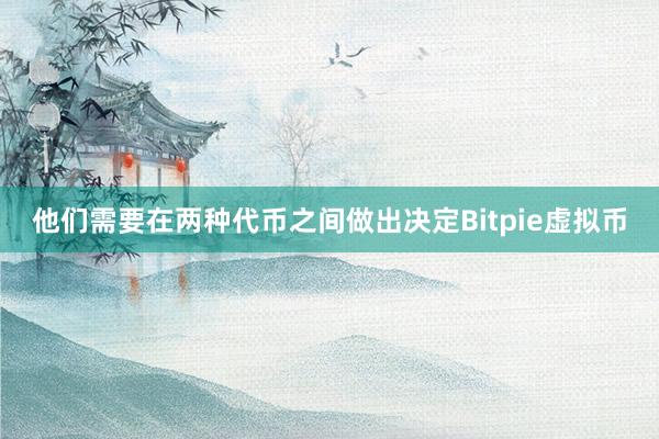 他们需要在两种代币之间做出决定Bitpie虚拟币