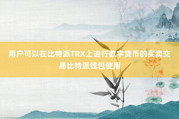 用户可以在比特派TRX上进行数字货币的买卖交易比特派钱包使用